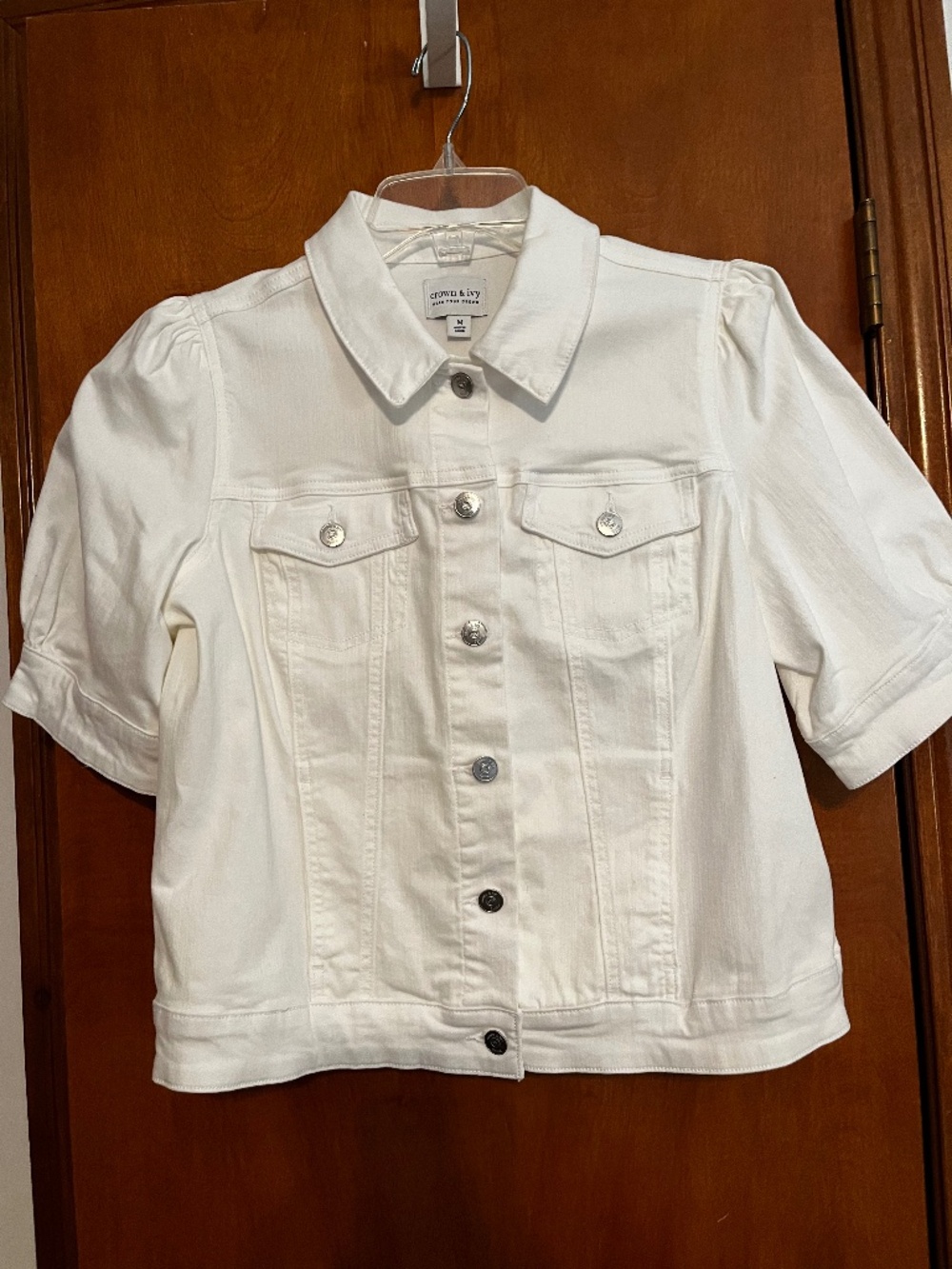 White jean jacket